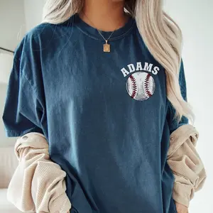 [Custom] Baseball Pocket Shirt, Baseball Comfort Colors , Personalized Baseball Team Shirt, Baseball Gift, Baseball Fan Tee, Sports Mom tee