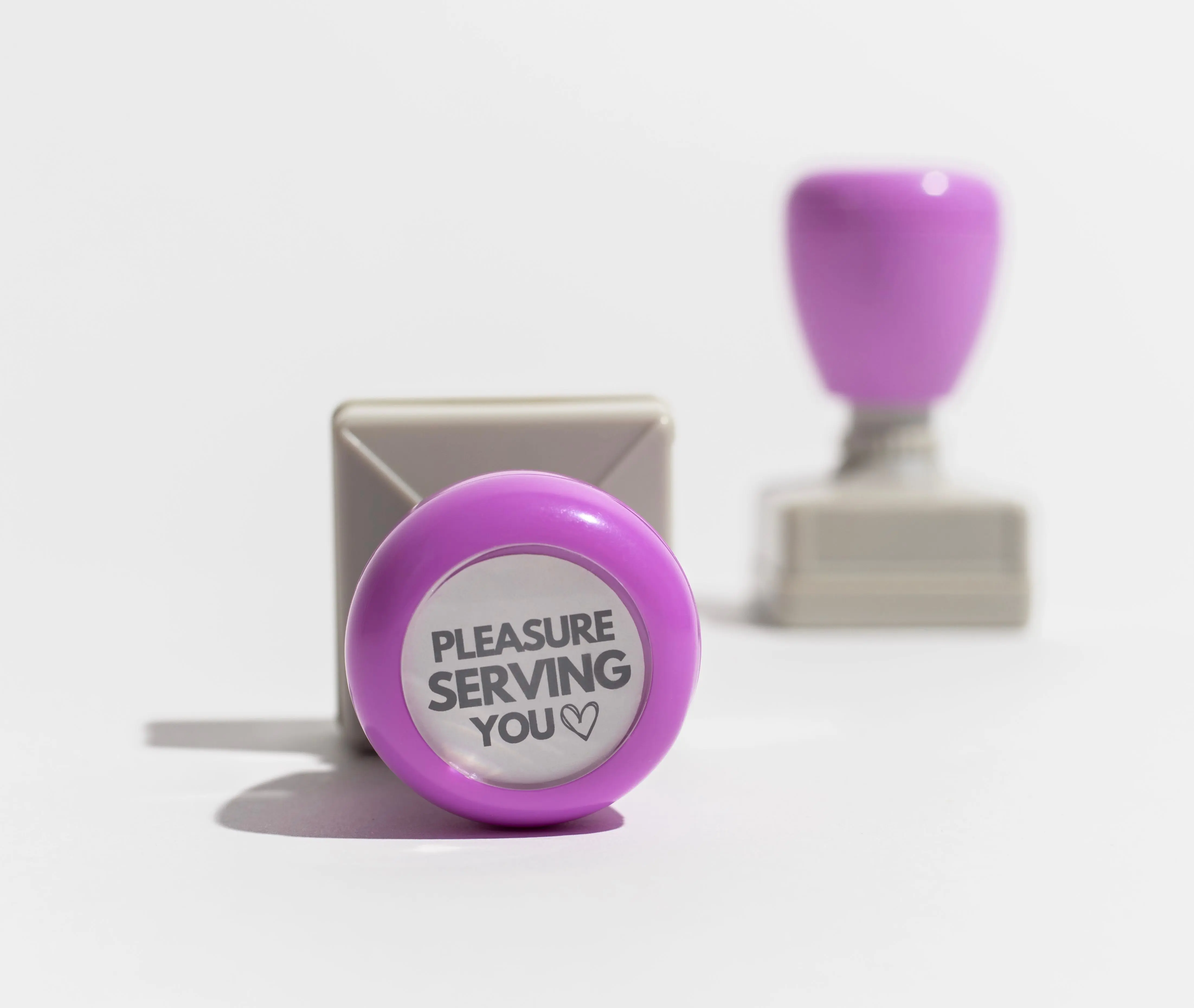 “Pleasure Serving You” Stamp | Cute Server Receipt Stamp