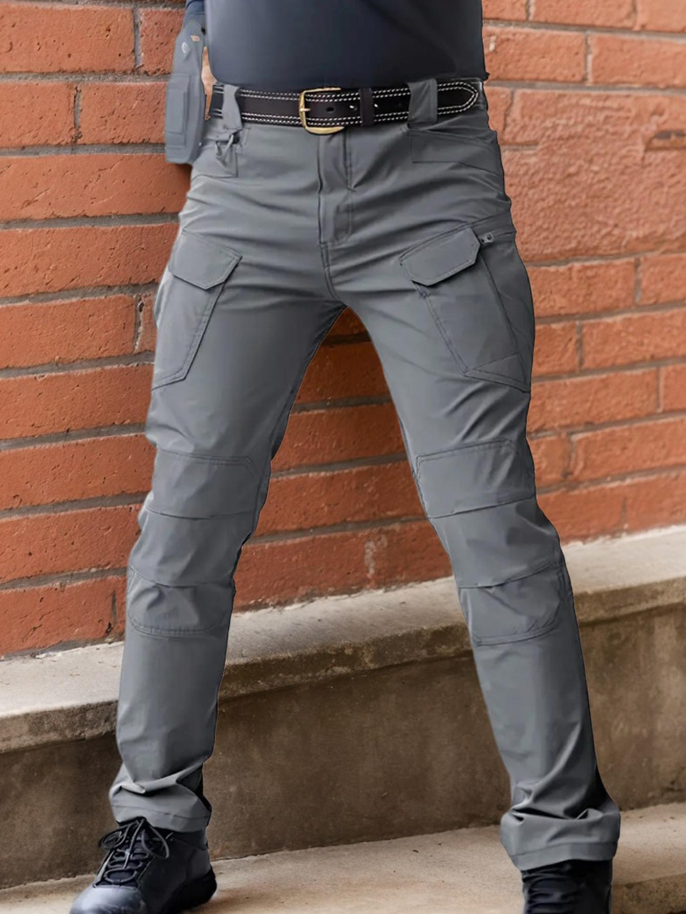 Mens High-Performance Tactical Cargo Pants - Waterproof, Sweatproof for Outdoor Hiking - Durable, Multi-Pocket Design, All-Weather Wear Resistance