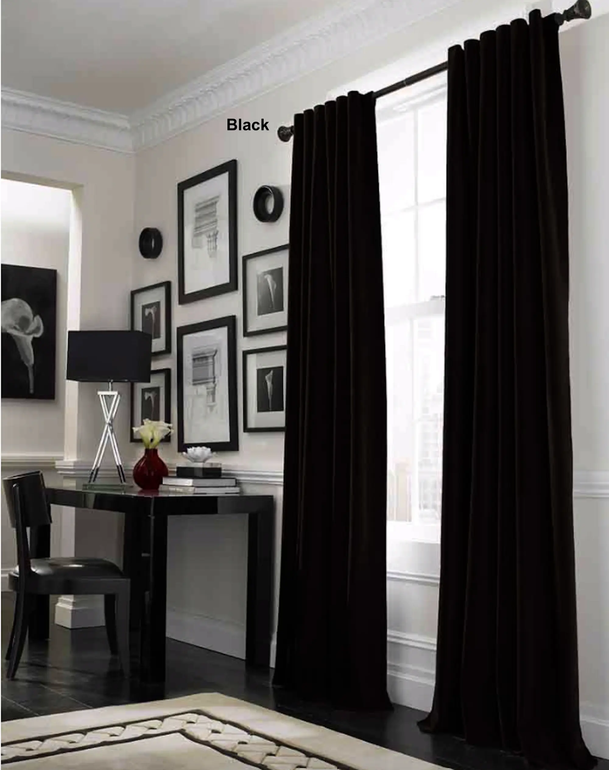 Black Velvet Curtains, Custom Curtain Panels, Blackout Curtains, Living Room, Curtain Panels, Curtains, Bedroom Curtains, Dining Room, Window, Fabric