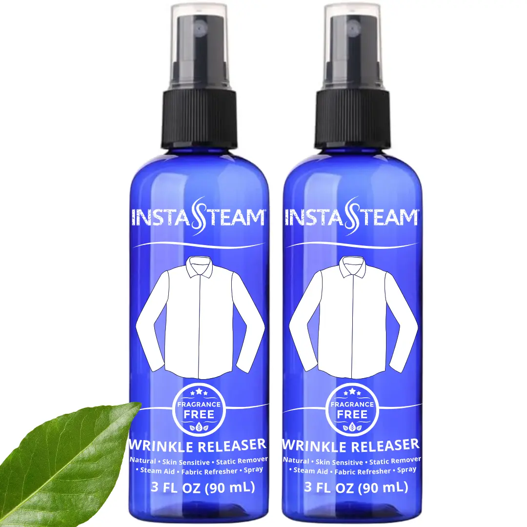 InstaSteam Wrinkle Release & Anti-Static Booster Spray, Travel Size, Unscented, Fragrance-Free, Sensitive Skin, Anti Static, Natural 3oz (Pack of 2)