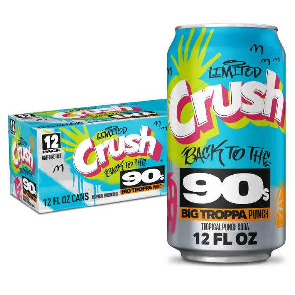 Crush Big Toppa Punch Soda - Bold Fruity Punch-Flavored, Refreshing Carbonated Beverage, Fizzy Soft Drink