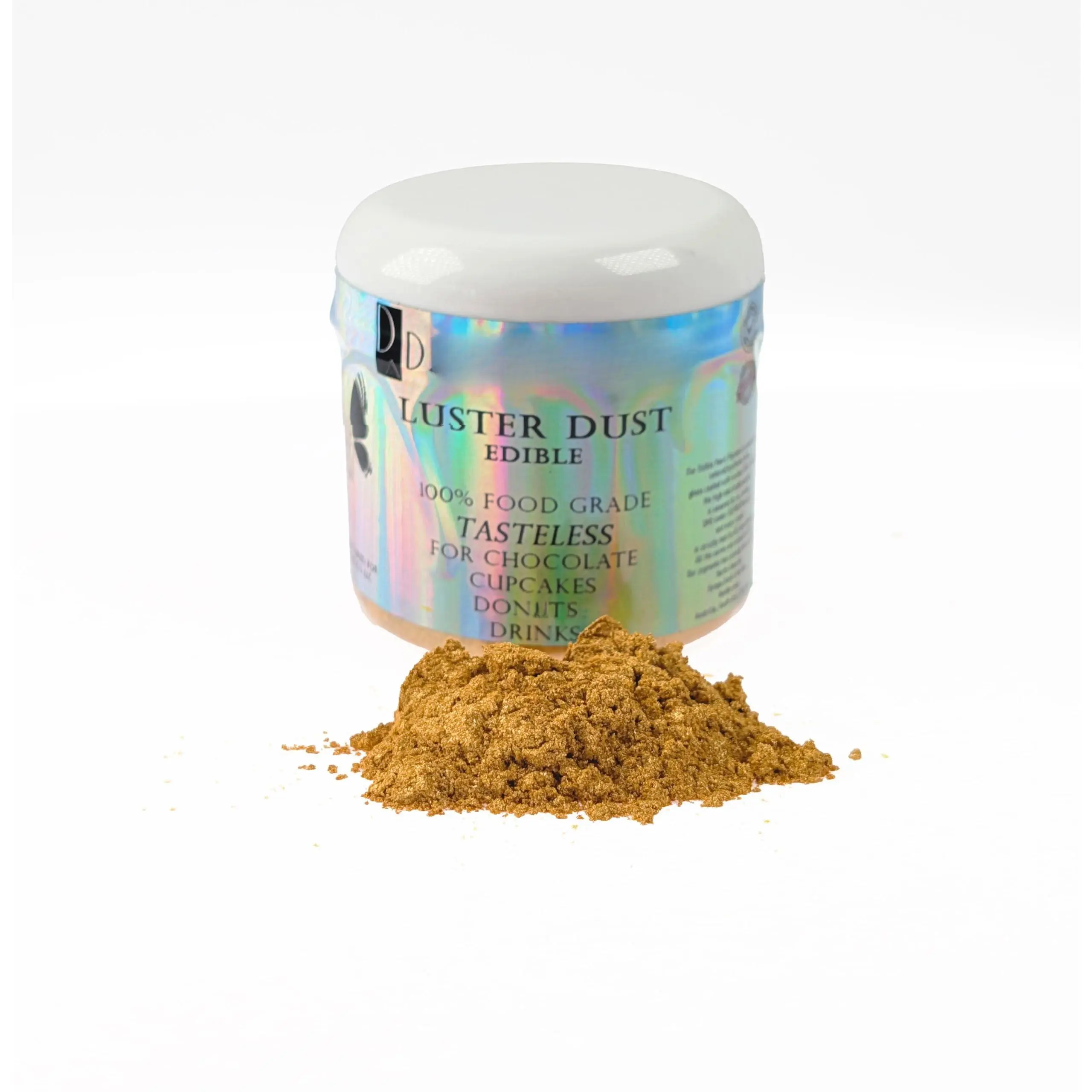 Luster Dust Edible For Cake Decorating  Chocolate Candy Or Fruit - 15g Pack Dazzle Wet-dry Application Tasteless Vegan Gluten Free