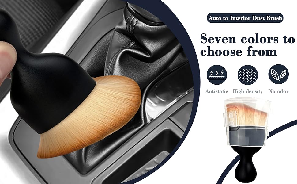 Car Interior Dust Brush, Auto Detailing Brush, Soft Bristles Car Cleaning Brushes, Tool for Air Conditioner Vents, Leather, Computer, Scratch Free, Car Interior Accessories