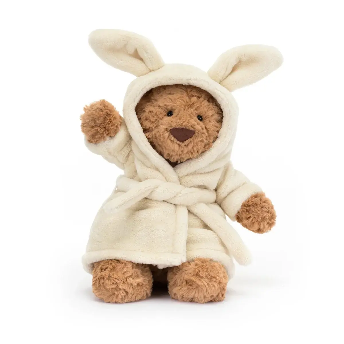 Jellycat Bartholomew Bear Bunny Bathrobe Plush – Premium Soft Teddy Bear Stuffed Toy, Cozy Collectible Gift for Plush Lovers