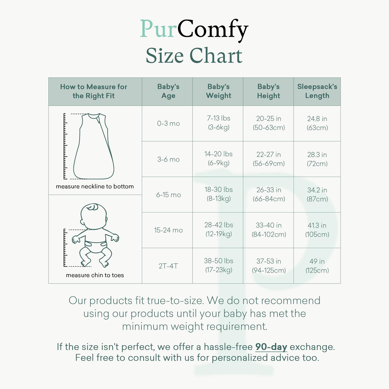 PurComfy Supersoft Toddler Sleep Sack 0.5/1.0/2.5 TOG, Premium Bamboo Viscose 2-Way Zipper for Cooling & Cozy Sleepwear for 15-48months, Unisex  Infant Toddler Wearable Sleeping Clothes