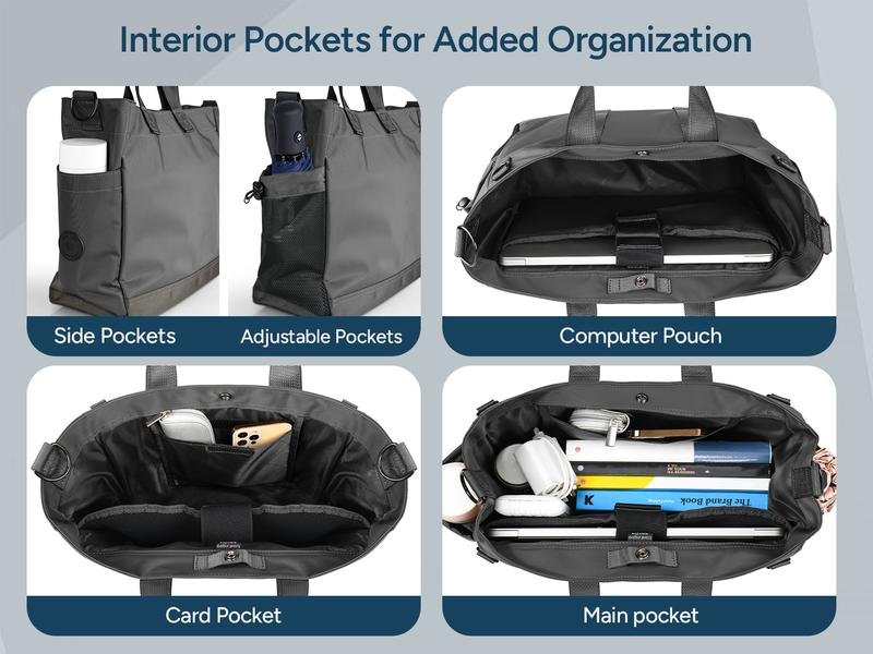 travel inspira Laptop Tote Bag for Women/Men, Versatile Work Bag with Adjustable Shoulder Strap, Water-Repellent Travel-Ready Duffle Bag with Reinforced Bottom for Travel, Work, School and Business travel inspira Laptop Tote Bag for Women/Men, Versatile Work Bag with Adjustable Shoulder Strap, Water-Repellent Travel-Ready Duffle Bag with Reinforced Bottom for Travel, Work, School and Business
