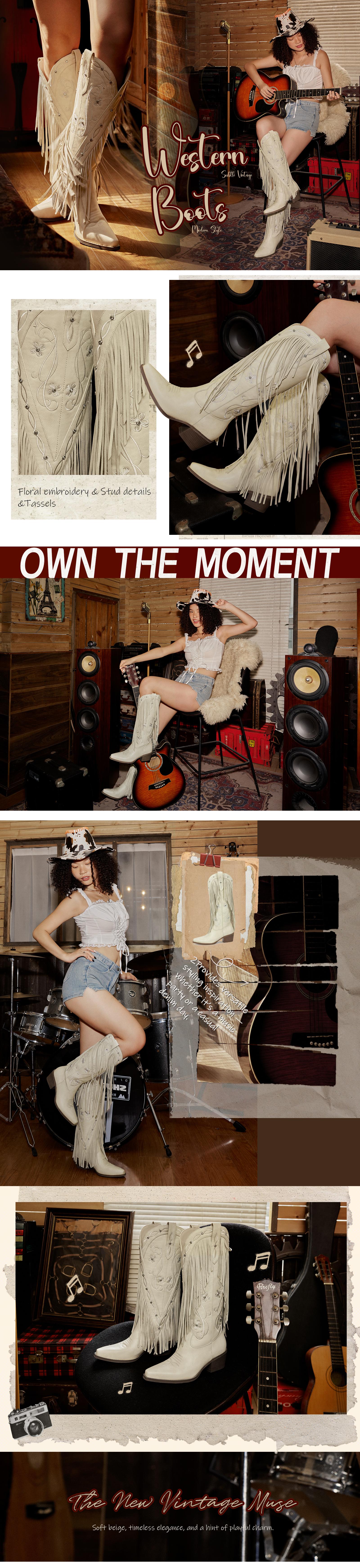 Wetkiss Floral Embroidered Tassel Knee High Boots for Women, Western Cowgirl Style with Stud Details and Chunky Block Heels Design ,Women's Shoes,Women's Boots #TikTokShopSpringGlowUp #greenish Wetkiss Floral Embroidered Tassel Knee High Boots for Women, Western Cowgirl Style with Stud Details and Chunky Block Heels Design ,Women's Shoes,Women's Boots #TikTokShopSpringGlowUp #greenish