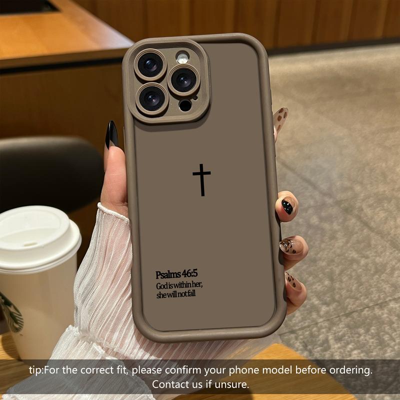 Cross Minimalist Psalms for iPhone Samsung Galaxy Case iPhone 17Pro Max Air 16E 15Plus 14 13MINI 12 11 XR XS S26 25 24 23 22 21 Phone Case,Protective Silicone Cover,Protection Durable,Shockproof Drop, Faith, Jesus, God, Advanced Anti-Scratch Silicone.HY45