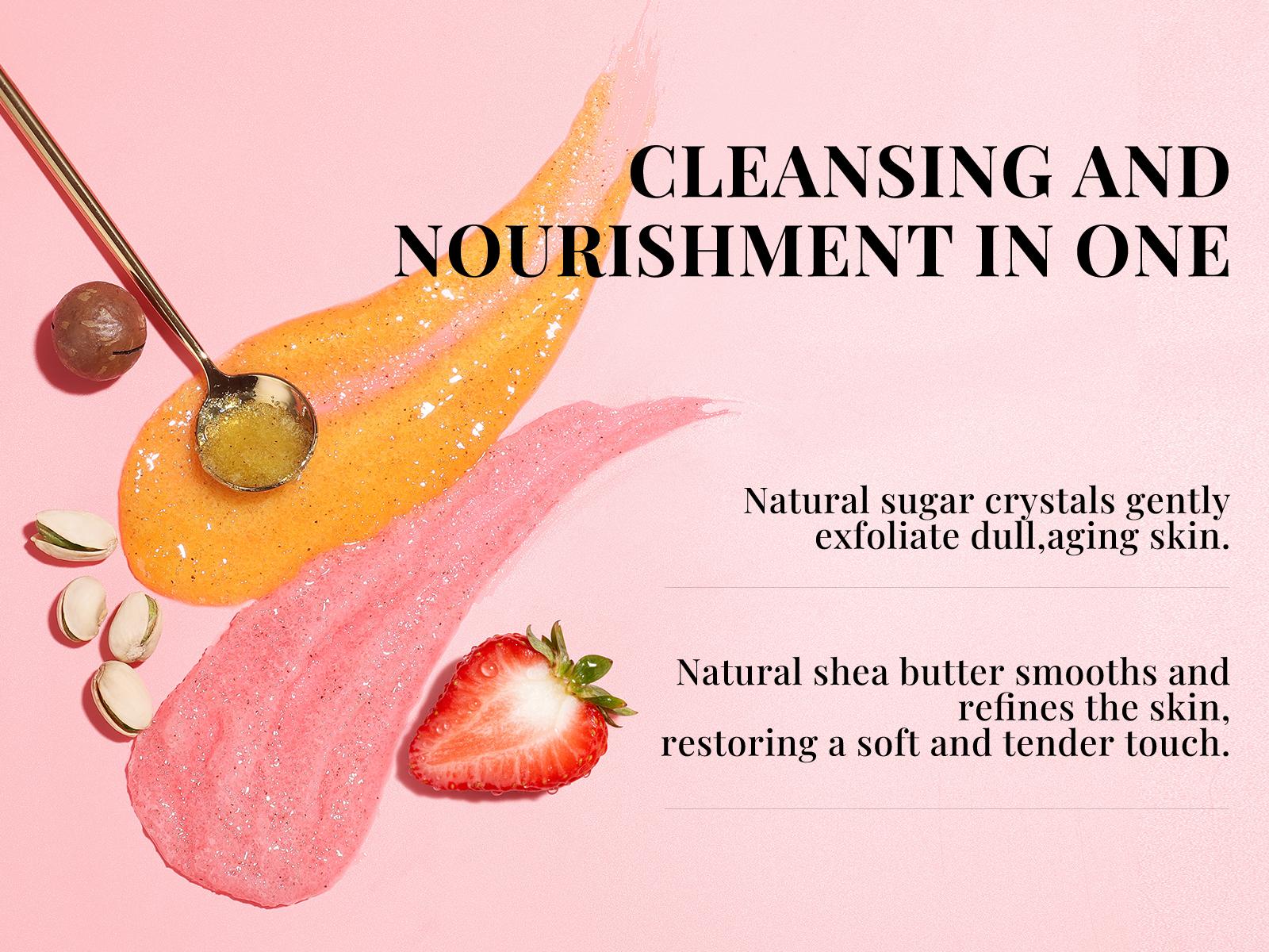 New！Sttes Shea Sugar Body Scrub #02 (Irresistible Sunshine) – Exfoliating Pistachio & Salted Caramel Scent Shower Treatment 250g