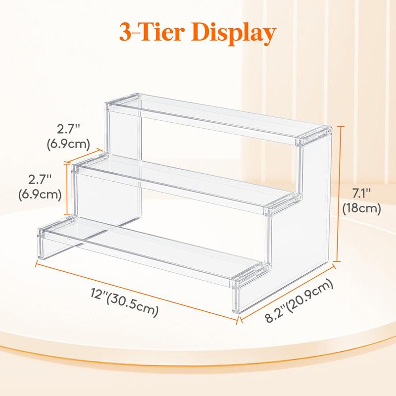 Lifewit 12 Inch Clear Display Stand  for Cologne, Fragrance, Figures, Cupcakes & Perfumes - Versatile Storage for Vanity