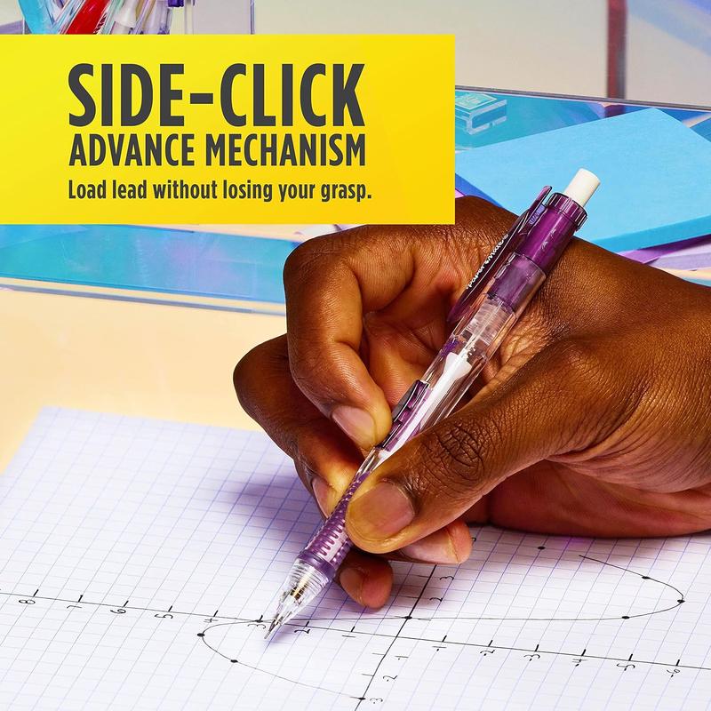 Mechanical Pencils 0.7mm, HB #2 Pencil Set, Art Supplies, Teacher Supplies, Sketching Pencils, Drafting Pencils, College School Supplies, Black Barrels, 4 Coun