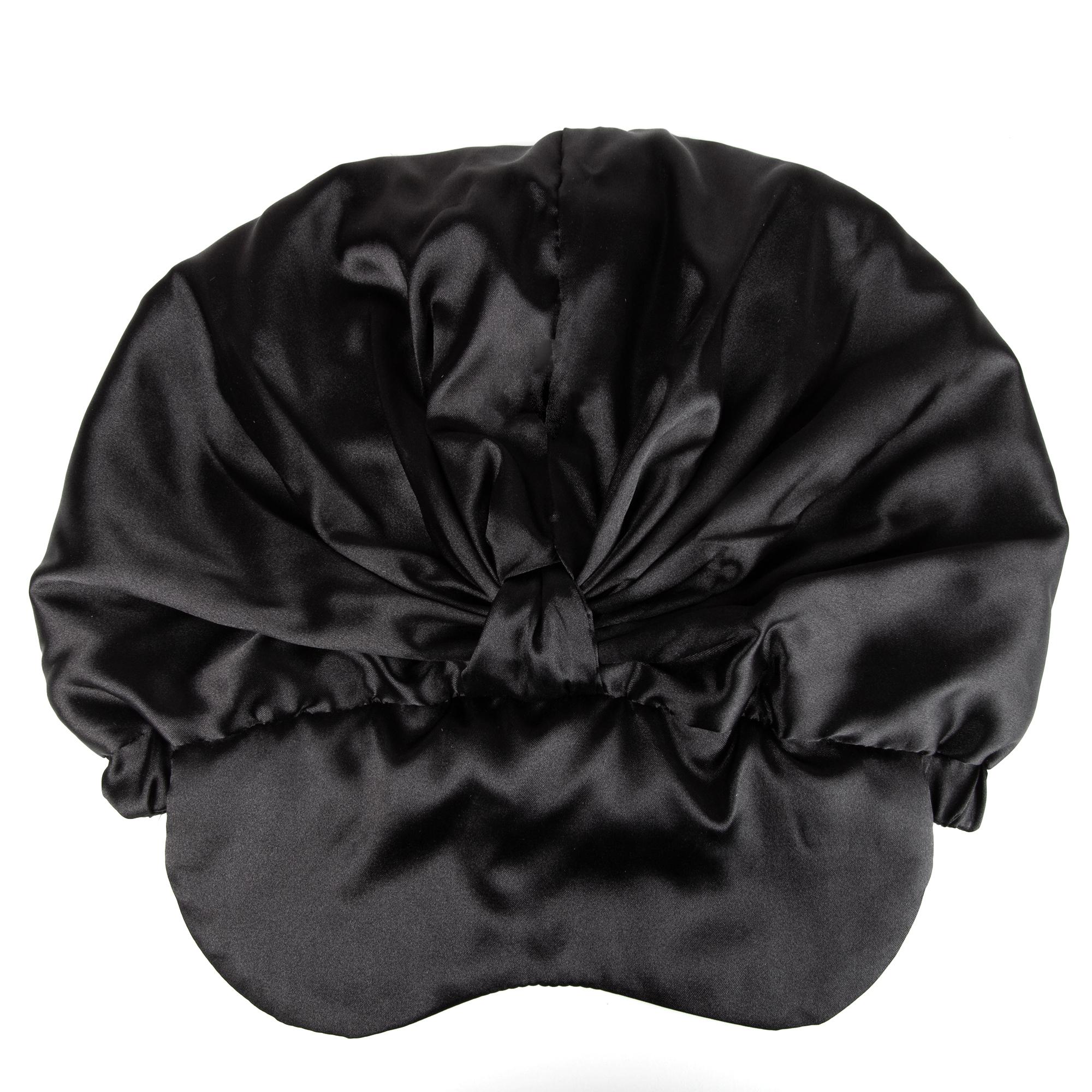 SeSe Code Adjustable-size sleep Bonnet Crisscross Pleats at the Crown Bonnet with Eye Mask SeSe Code Adjustable-size sleep Bonnet Crisscross Pleats at the Crown Bonnet with Eye Mask