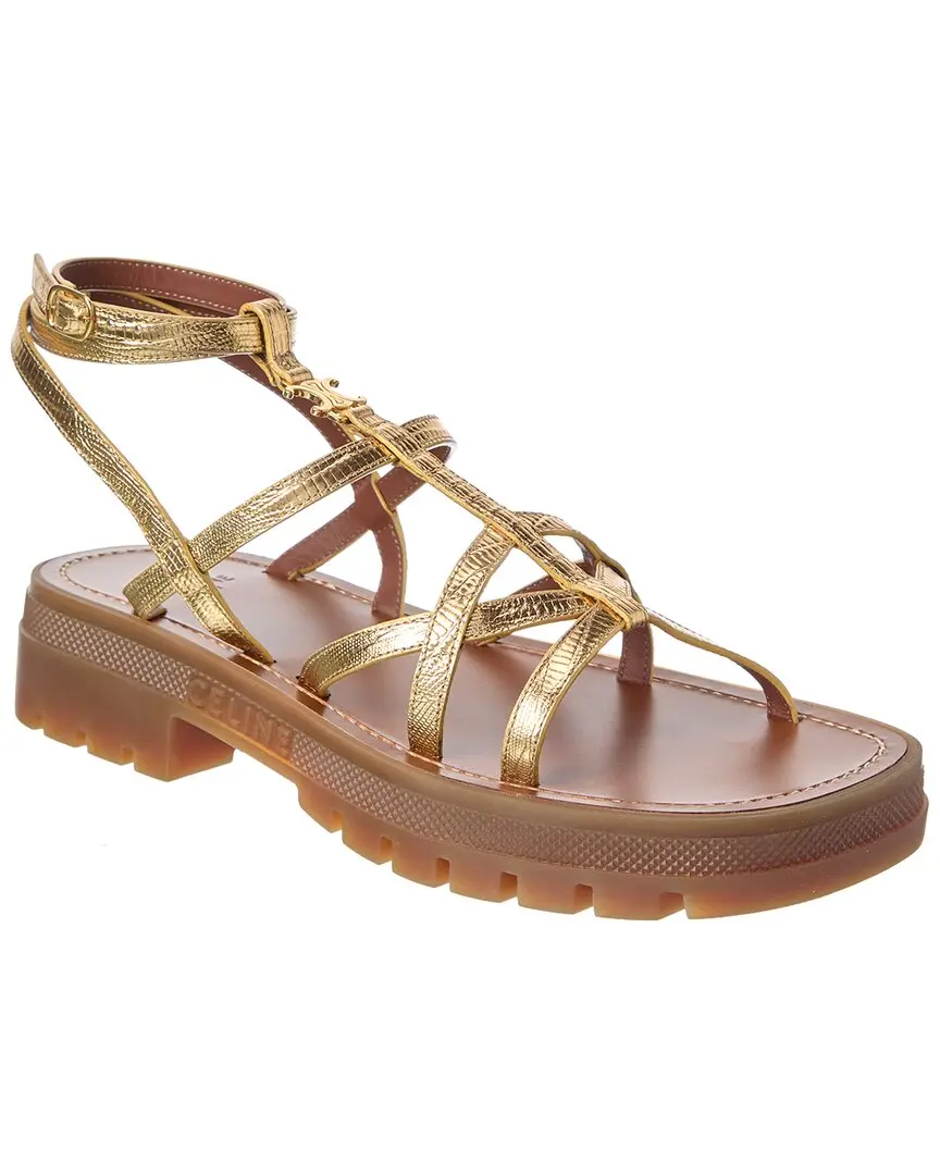 CELINE Clea Tejus Leather Sandal