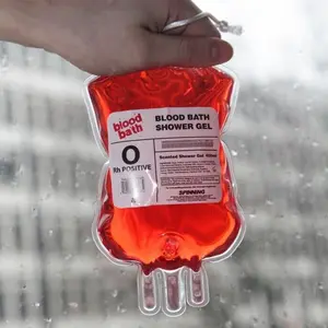 Blood Bath IV Cherry Scented Shower Gel Bag - Horror Movie Dracula Psycho Jaws Dispenser