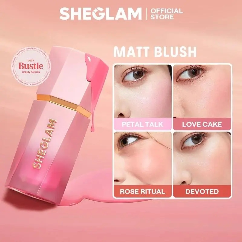 【FREE SHIPPING】SHEGLAM Color Bloom Liquid Blush Lightweight Dewy Finish Sun Sculpt Liquid Contour Glow Bloom Liquid Highlighter Long Lasting Smooth