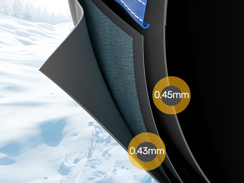 QPAU Inflatable Snow Tube with Premium Canvas Cover for Kids and Adults, Heavy Duty Snow Tube Made by Thickened Bottom, Sled Winter Outdoor Fun Toys for Children Boys Girls