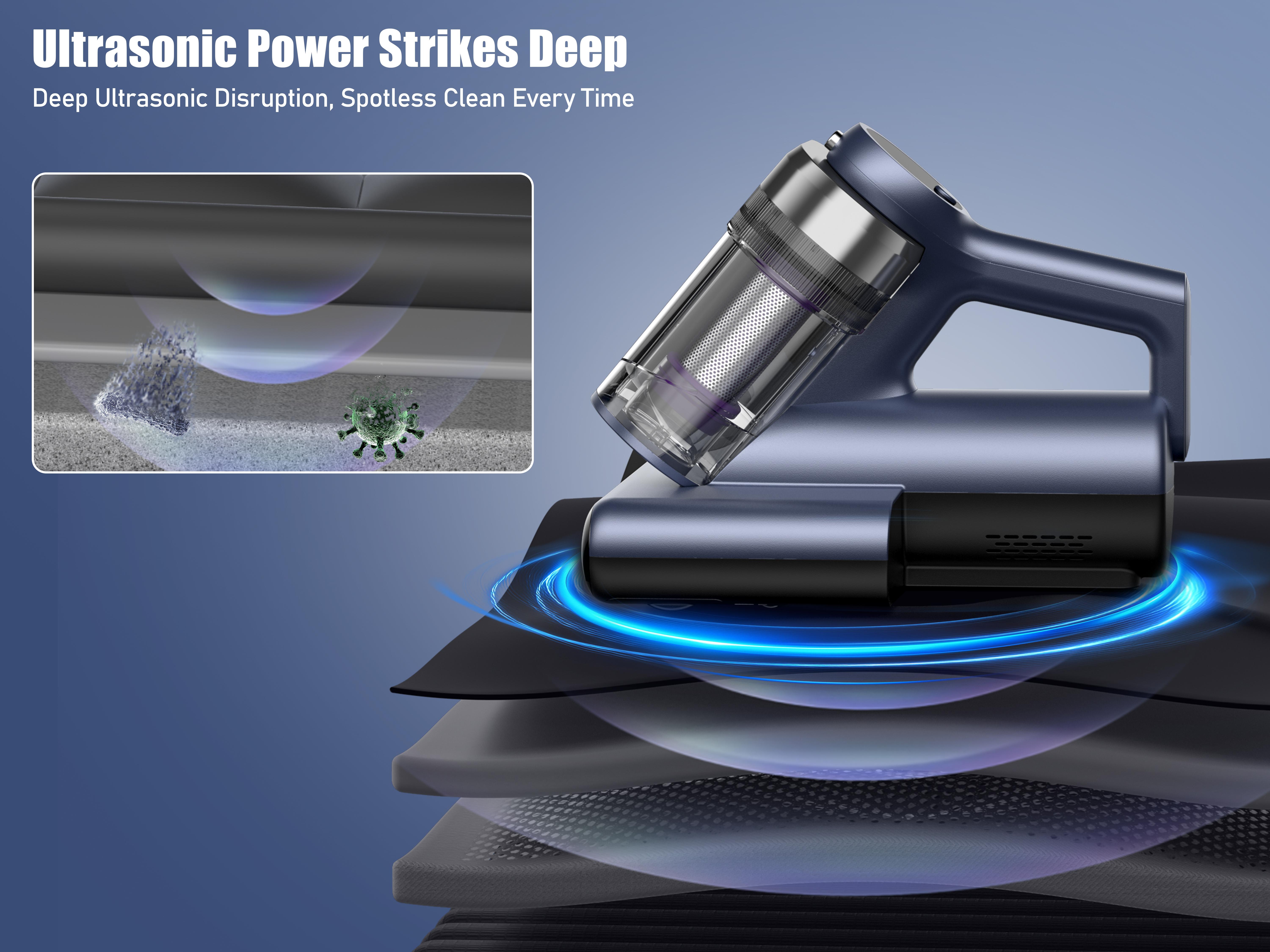 2026 Teant Upgraded Cordless Mattress Vacuum Cleaner, 18KPa Powerful Suction with UV-C Light, 149°F Hot Air, HEPA Filter, LED Display & Aroma Function for Bed, Sofa, Couch and Carpet