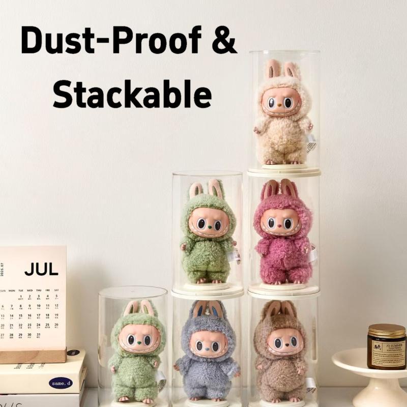 UFORU Dust-Proof Display Case for Labubu & Dolls | Clear, Stackable Acrylic Box with Stand for Plush Doll Collection UFORU Dust-Proof Display Case for Labubu & Dolls | Clear, Stackable Acrylic Box with Stand for Plush Doll Collection