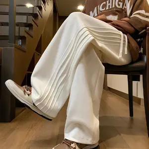 Men's Solid Color Knit Design Pants, Regular Fit Casual Comfy Trousers for Daily Wear, Men's Bottoms for All Seasons