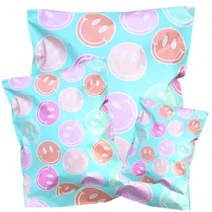 Happy Smiles Poly Mailers | Self-Sealing, Waterproof & Tear-Resistant Envelopes | Bulk Packs of 25, 50, 100 | Sizes 6x9, 10x13 & 14.5x19 for Boutique Shipping