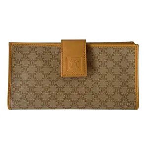 Pre-owned Celine Wallet Small Leather Goods vintage womens macadam long authentic with COA