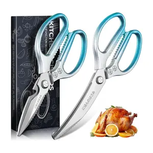 TIJERAS Kitchen Scissors Set Blue - Kitchen Shear, Sharp Meat Scissors Dishwasher Safe, Heavy Duty Poultry Shears, Cooking Scissor for Food, Chicken,Turkey, Christmas Gifts