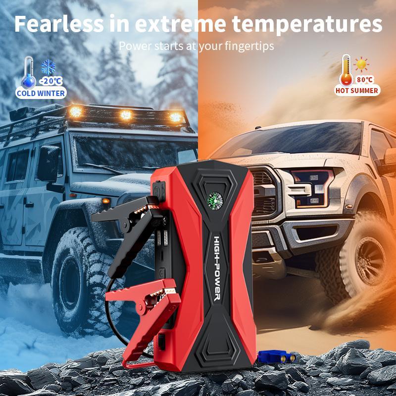 Black Friday Portable Car Jump Starter, 2000A Car Battery Jump Starter , 12V Car Battery Essential Christmas gifts for car owners - Car emergency essentials!