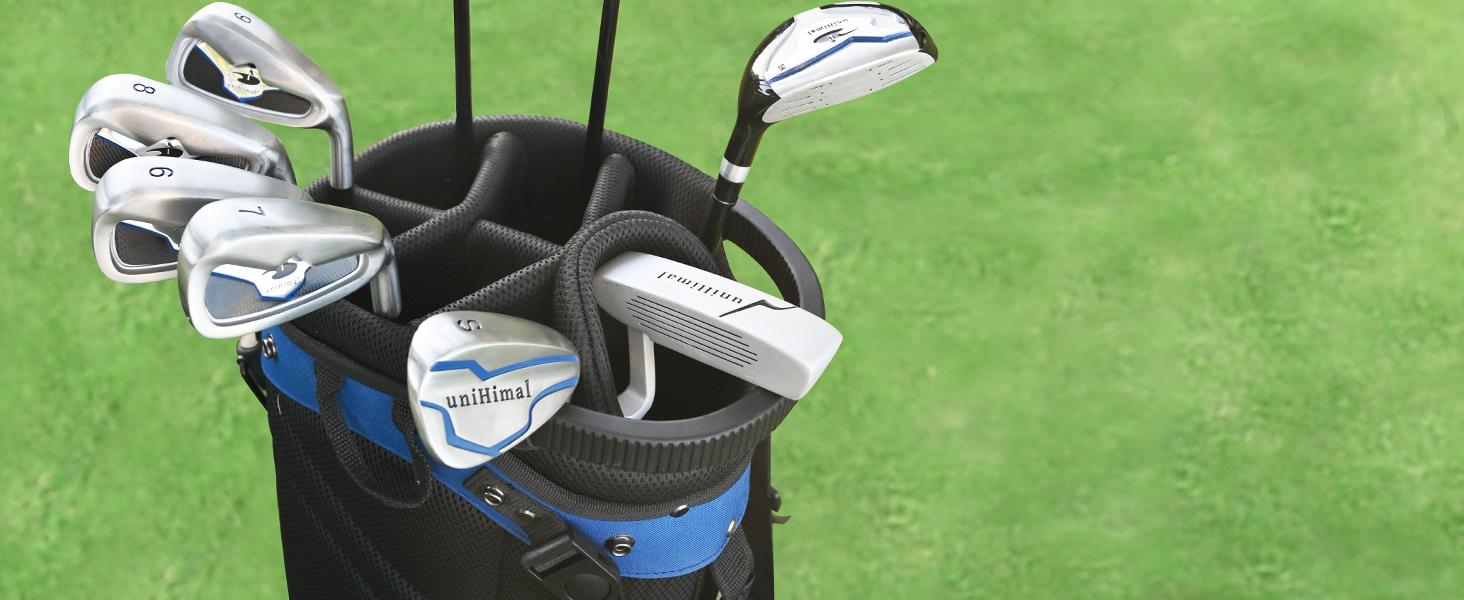 UNIHIMAL Men's Complete Golf Club Set, Right Hand – 9/10/11-Piece Golf Clubs with Stand Bag