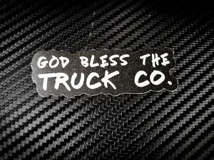 Firefighter God Bless The Truck Co Sticker Set - Includes Two 1"x3" Decals for Helmets & Lockers