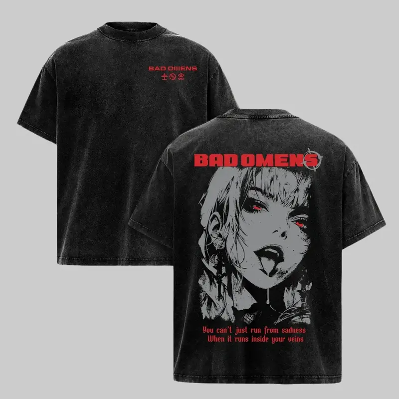 Vintage Acid Washed Godzilla Print Tee Unisex Oversized