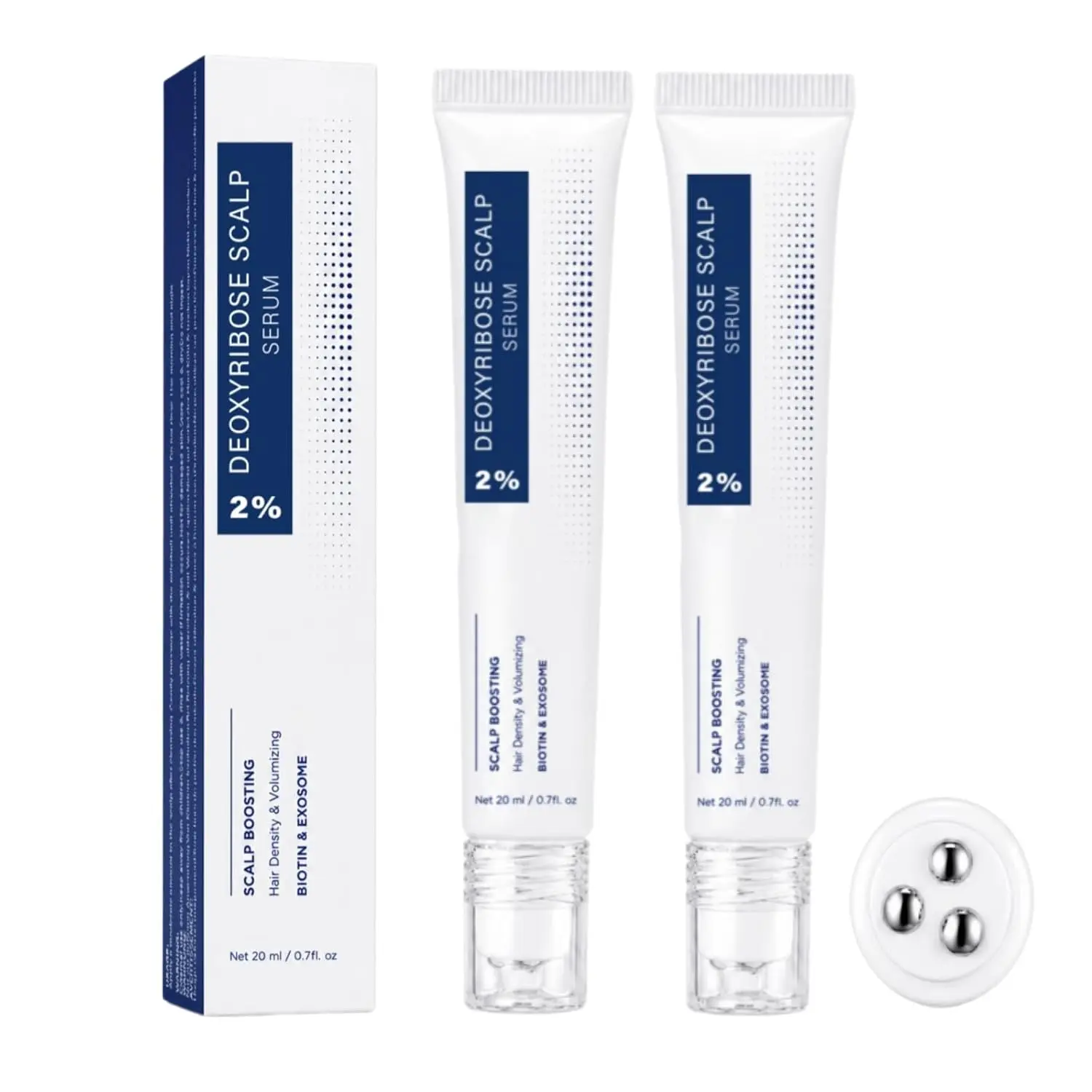 Deoxyribose 2% Hair Growth Serum for Scalp,Lightweight Scalp Booster for Thinning Hair,Moisturizing & Strengthening Formula, 20ml(0.7f1oz)