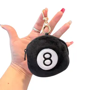 Gold Blush Plush Mini Coin Pouch – Clip-On Ghost & Alien Bag Charm