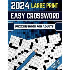 2024 Easy Crossword Puzzles For Adults and Seniors Large Print Paperback – December 7, 2023