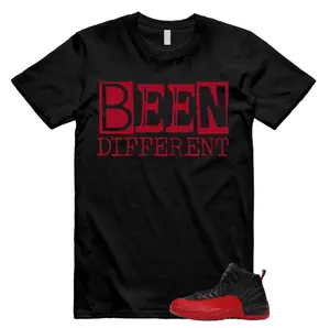 12 Flu Game Varsity Red Black 2025 T Shirt Match BEEN Unisex