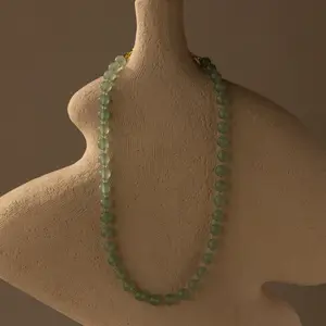 Aventurine Choker Necklace by Caitlyn Minimalist - Round Beaded Green Gemstone Necklace - Boho Jewelry - Gift for Her