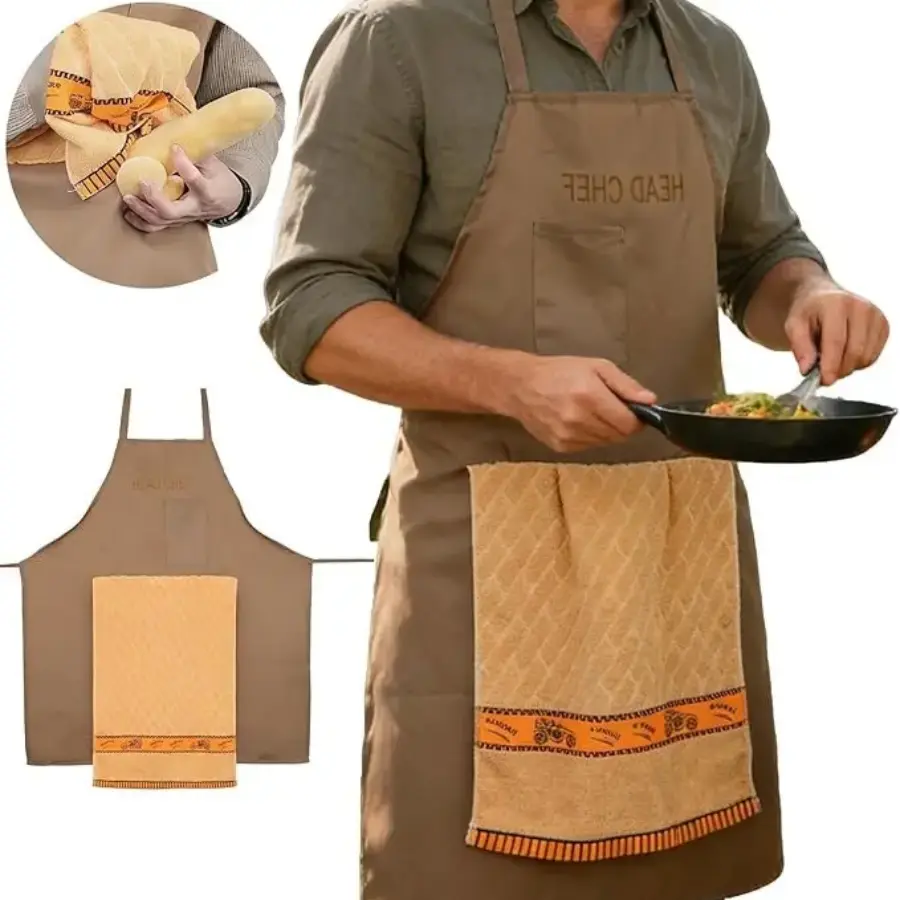 Funny Novelty Apron for Men with Hidden Zipper Surprise - Adjustable Polyester Prank Gag Gift for a Birthday, Husband, Boyfriends, and Dads, Polyester Fits, Kitchen, Lace Up, Chef Apron, Lightweight, Comfortable, Funny Aprons