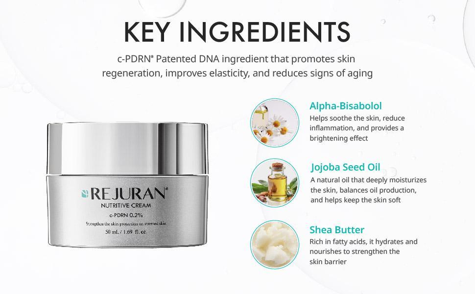 REJURAN Turnover Ampoule 1.01 fl oz & Nutritive Cream 1.69 fl oz - c-PDRN - Anti-Aging Face Serum for Firmness, Radiance, Youthful Skin Korean Skin Care