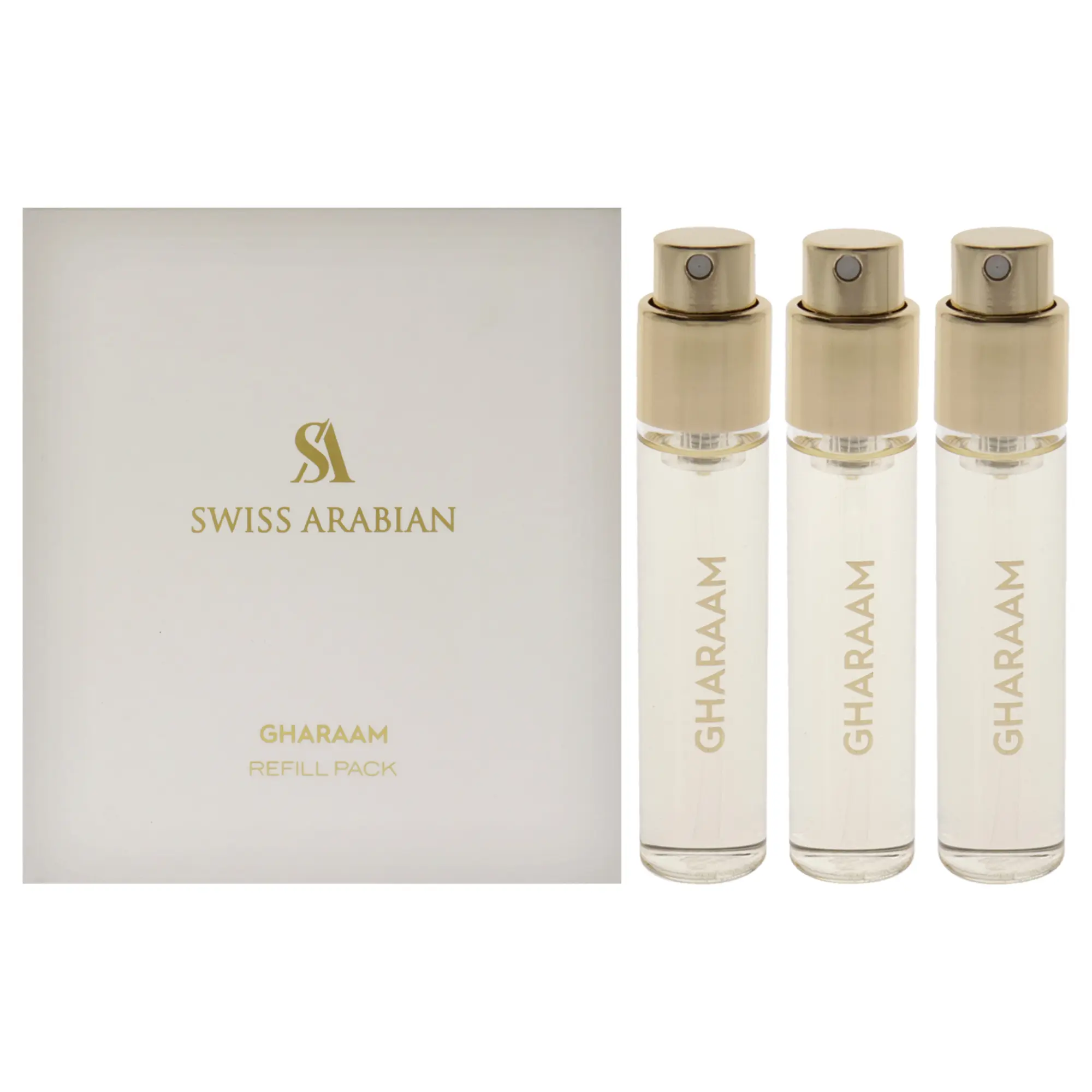 Gharaam by Swiss Arabian for Unisex - 3 Pc Mini Gift Set 3 x 1oz EDP Spray (Refill)