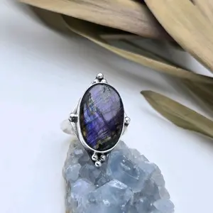 Jen's Jewels Purple Labradorite Sz 10 Celestial Ring, Labradorite Ring, Ring Size 10