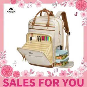 MATEIN 15.6 Inch Laptop Backpack for women with Organized Pocket, Teacher Work Backpack with Lunch Compartment Detachable,College Computer Backpacks Meal Prep Bag Gift for Nurse Commute Office