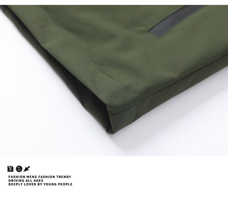 Men's casual waterproof jacket with adjustable hat, comfortable and durable fabric, suitable for outdoor sports, daily leisure, fashionable and versatile jacket, suitable for wearing in spring and summer seasons Athletic Activewear