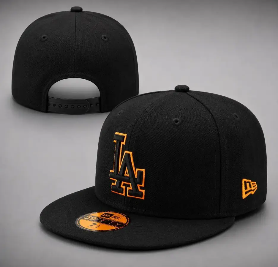 New Era MLB NY Yankees LA Dodgers 9FIFTY Snapback Hat, Flat Brim Structured Crown Design, Premium Cotton Fabric, Bold Embroidered NY LA Logo, Adjustable Snapback Streetwear Cap For Men Women
