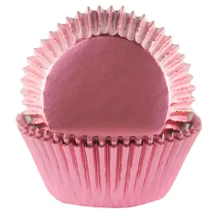 Light Pink Foil Cupcake Wrappers 100 Count