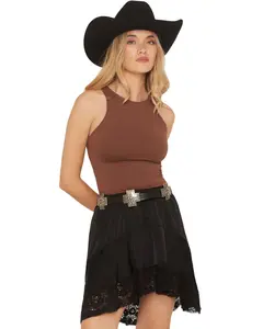 Shyanne Women's Esme Cross Concho Belt - Sasp25bt3-Blk