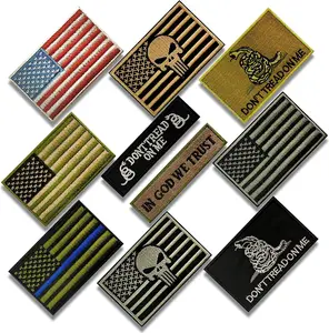 American Flag Patch, 10 Bundle-Set, Tactical Morale Military Patches of USA US for Backpacks