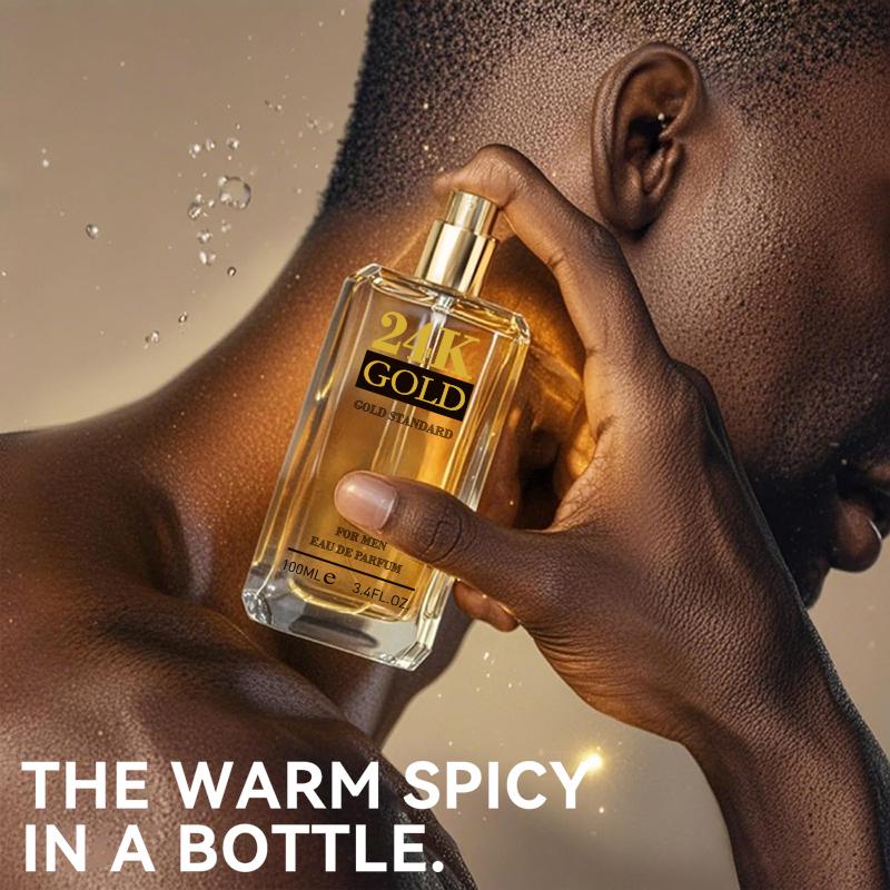 3.4 Fl Oz Men's Eau De Toilette Spray, With Amber & Cinnamon Long-Lasting Perfume, Perfect For Dating, Daily Life, Parties, Gift Giving, Notes Of Blood Orange, Grapefruit, Mint Cologne