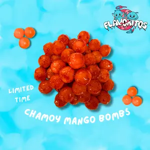 Flavoritos, Chamoy Mango Bombs- Sweet and Chili Candy Snack Chewy Spicy Bonbon