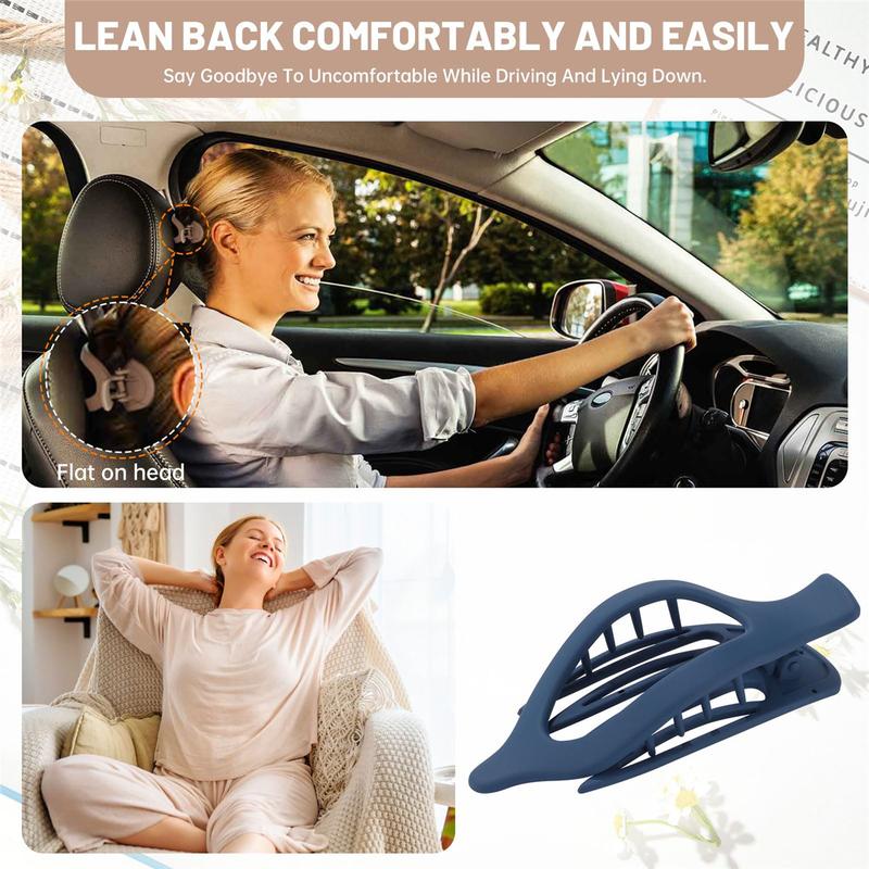 French Flat Hair Clips for Women - 6-piece suit Flat Claws for Thin Thick Hair Strong Hold No Slip Grip Hair Claw Clips Hairpins for Women Girls