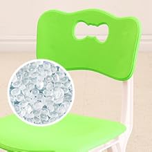 GARVEE Adjustable Table and Chairs Set for Ages 2-10, 4-Seat Desk with Graffiti Desktop, Non-Slip Design, Supports Up to 300lbs, Perfect for Classrooms, Daycares, and Home Use in Green, Light Blue, Beige, and Grey.